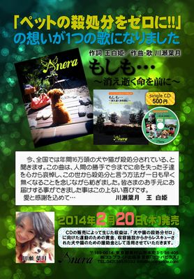 CD「もしも… 〜消え逝く命を前に〜」チラシ